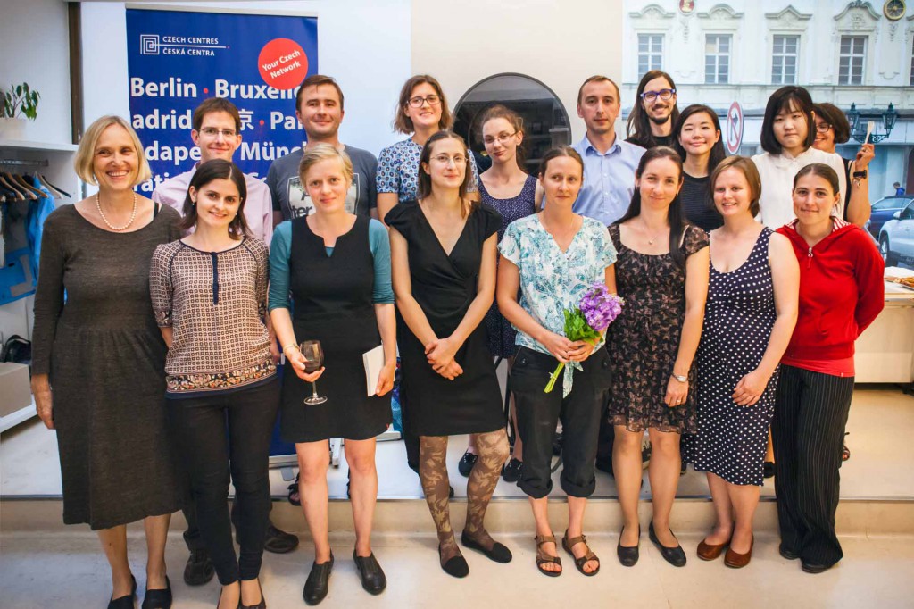 The winners, author and organisers in the Czech Centre. Photo: Anna Pleslova.